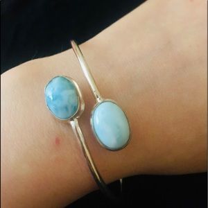 Sterling silver larimar bracelet